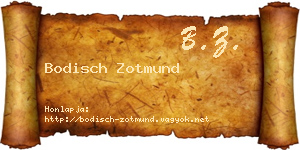 Bodisch Zotmund névjegykártya